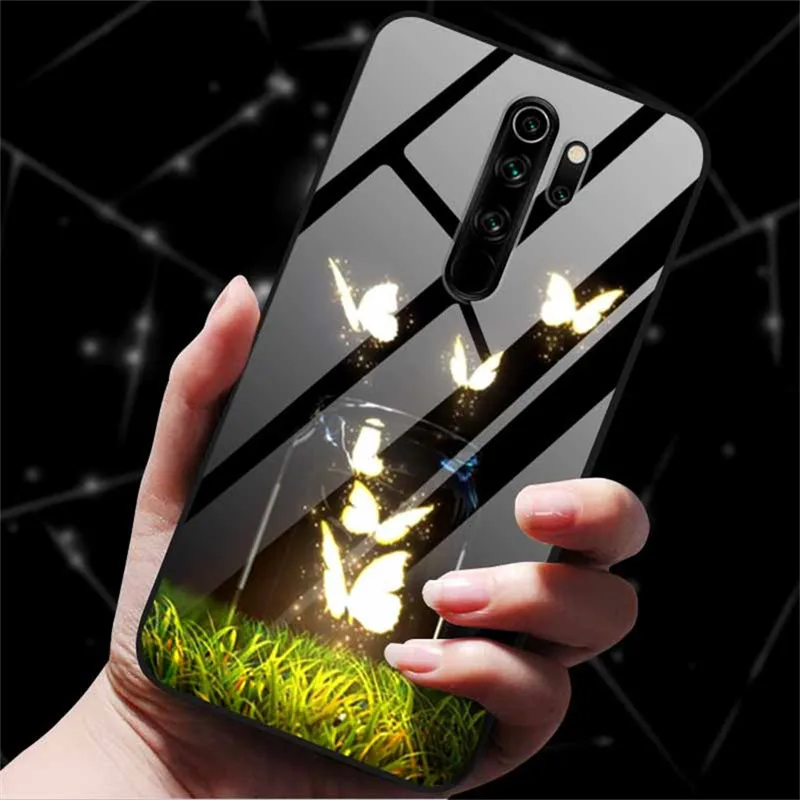 meizu phone case with stones lock Glass Back Cover For Meizu Note 8 Case Hard Tempered Glass Case For Meizu X8 V8 Pro Note 8 Phone Case Cover Note8 Soft Bumper meizu phone case with stones craft Cases For Meizu