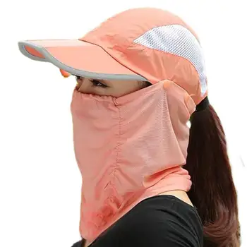

1pcs Female Summer Cover Face Anti-ultraviolet Fishing Hat Sunscreen Quick-drying Cold Hat Sun Foldable Adjustable Outdoor I5K0