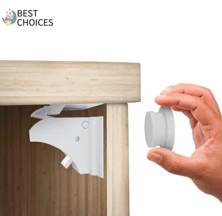 Child Lock Invisible-Lock Drawer Baby-Safety-Cabinet Magnetic Kids Security 2 with 1-Cradle
