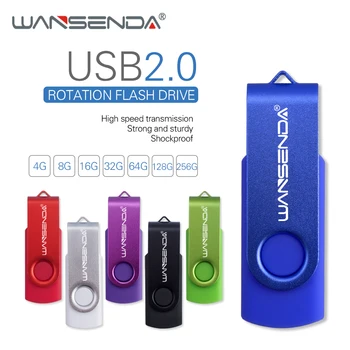 

WANSENDA Rotation USB Flash Drive Metal Pen Drive 16GB 32GB Usb Stick 4GB 8GB 64GB 128GB 256GB Pendrive Flash Memory Stick