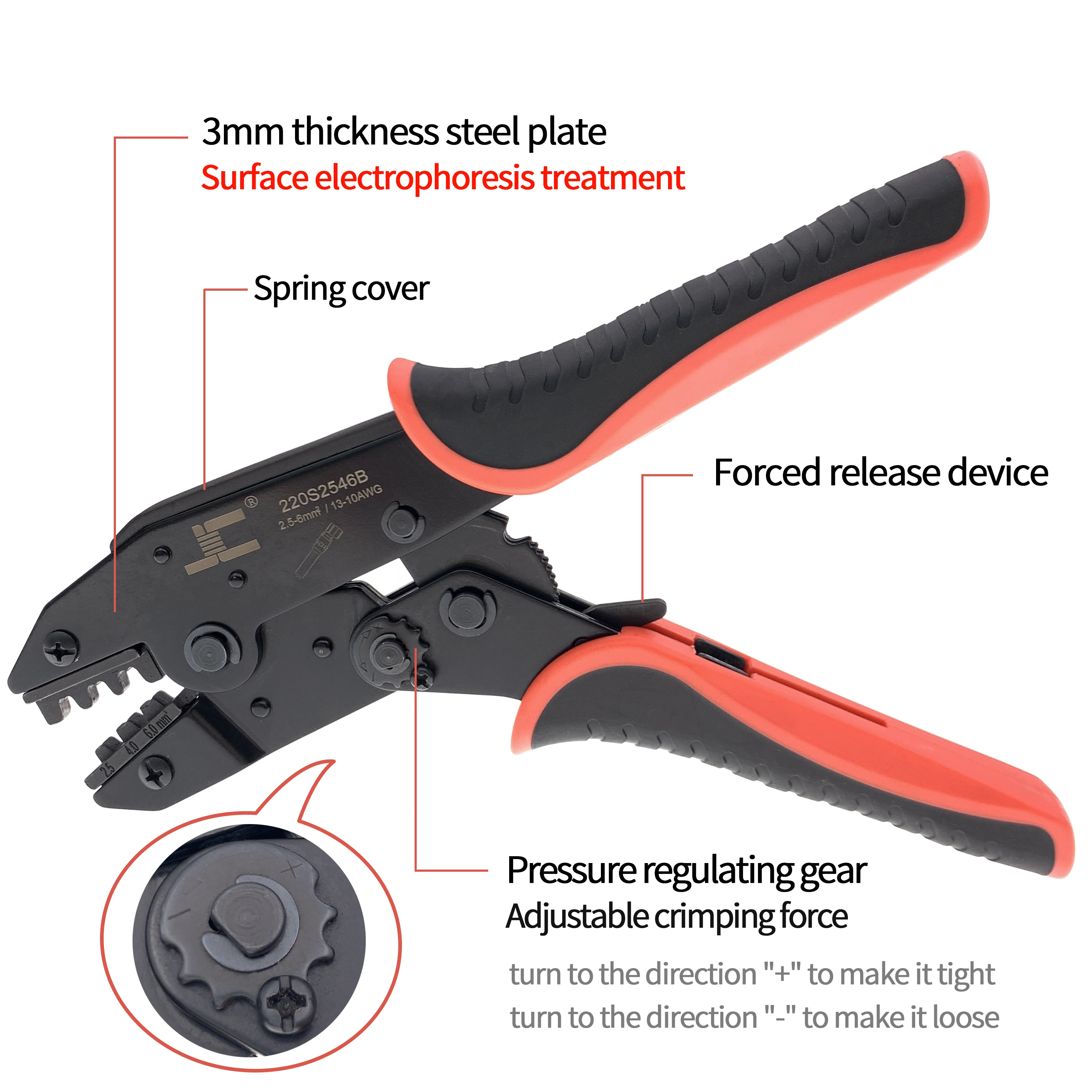 Solar crimping tool MC4 MC3 Photovoltaic crimping tool 2.5-6mm²