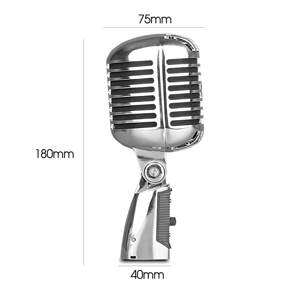 Vintage Style Microphone for SHURE Simulation Classic Retro Dynamic Vocal Mic Universal Stand for Live Performance Karaoke best usb microphone