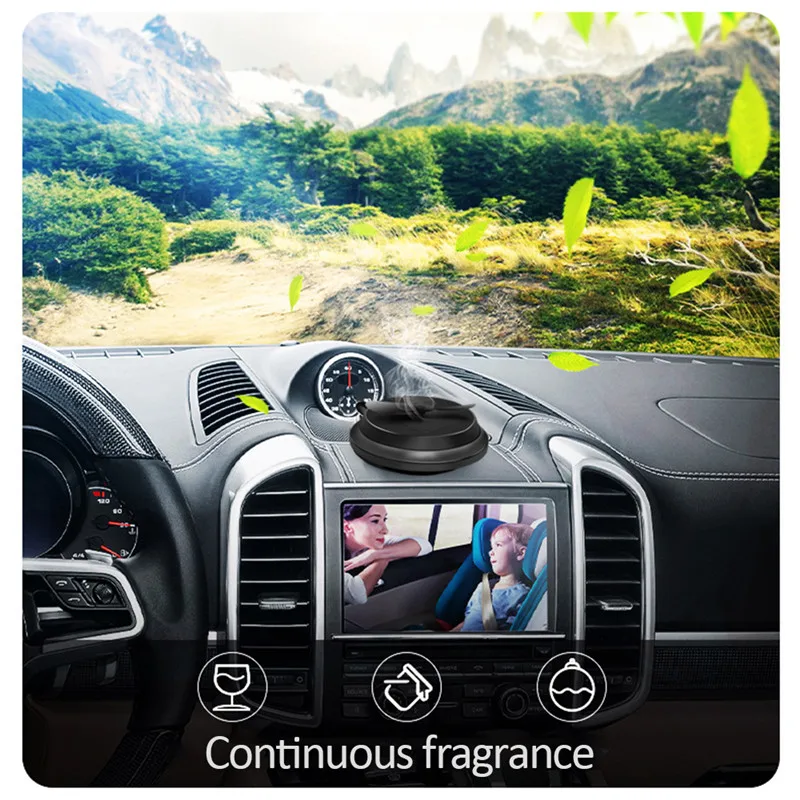 Solar Rotated Car Air Freshener Aroma Diffuser Perfume Automobiles Interior Fragrance Smell Air Purifier Ornaments Accessories