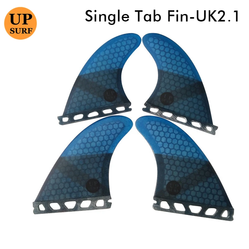 Surfboard 4 Fins Single Tabs Fins UK2.1 Surf Quad Honeycomb Fiber Quilhas UPSURF FUTURE Surfing 4 fin Set