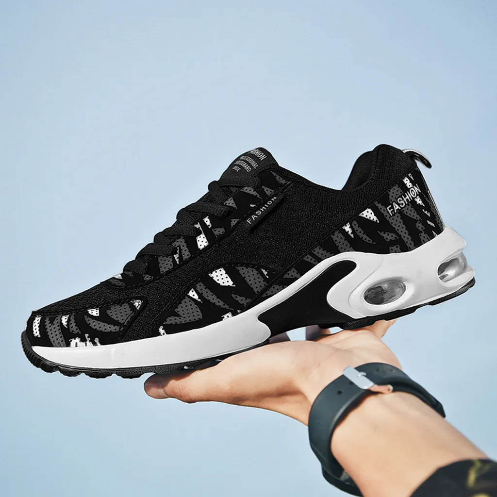 Stylish Mens Flats Sneakers Breathable Mesh Comfortable Lightweight Walking Shoe Thick Bottom Soft Sole Shoes sapato masculino