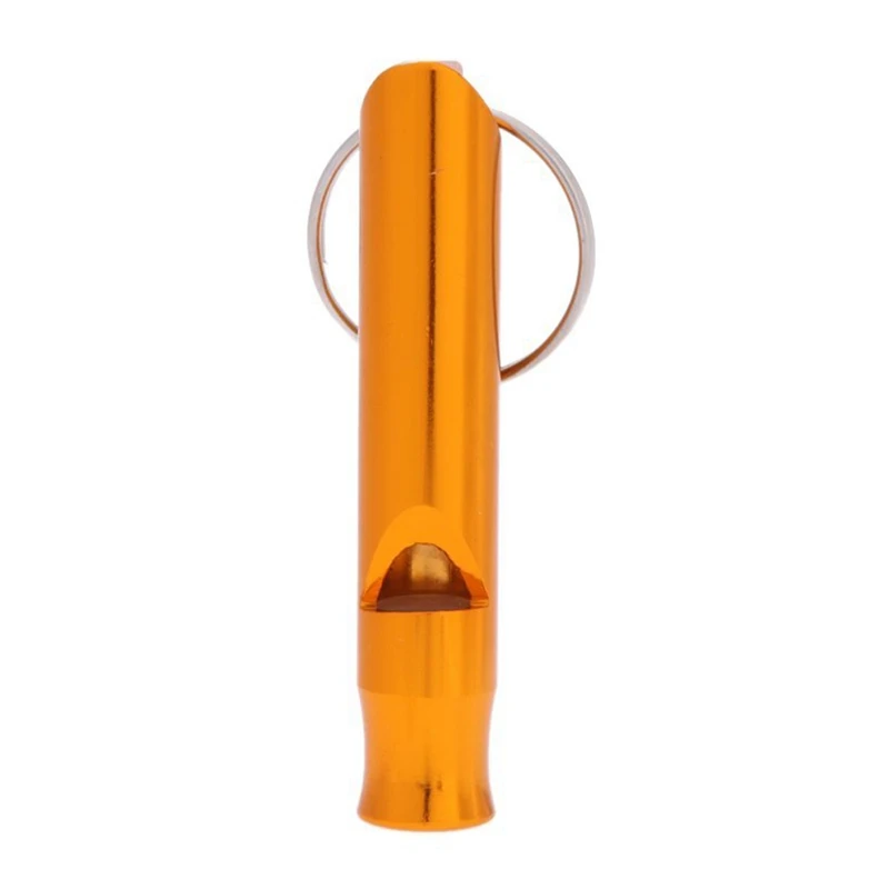 Yellow Dropship-1pcs Мини Аварийный Открытый походный Кемпинг Алюминиевый свисток с брелком - Цвет: Yellow