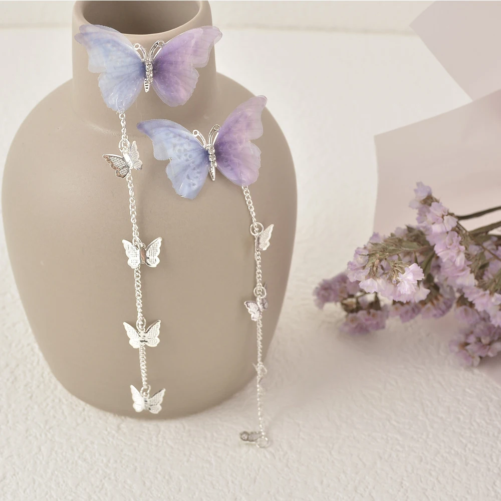 Butterfly Hairpins New Korean Yarn Elegant Metal Tassel Long Hair Clips For Women Antique Party Hair Accessories 6 H8b2177b4cc384a00b1f0a67f18cb8347H