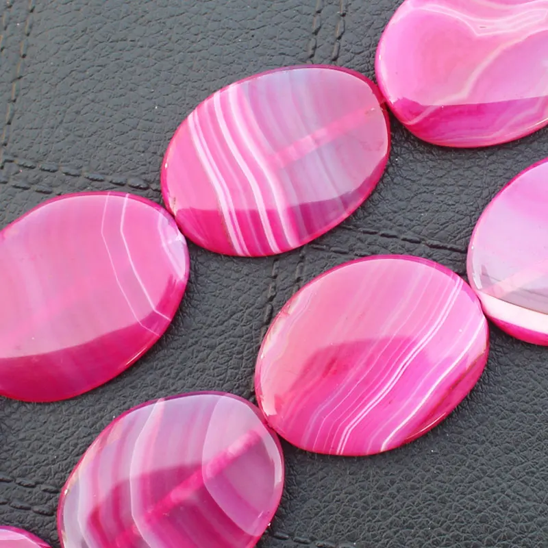 8pcs ,28-30x37-40mm Multi-Color Agates Oval Beads , For DIY Jewelry making ! Mixed wholesale for all items!