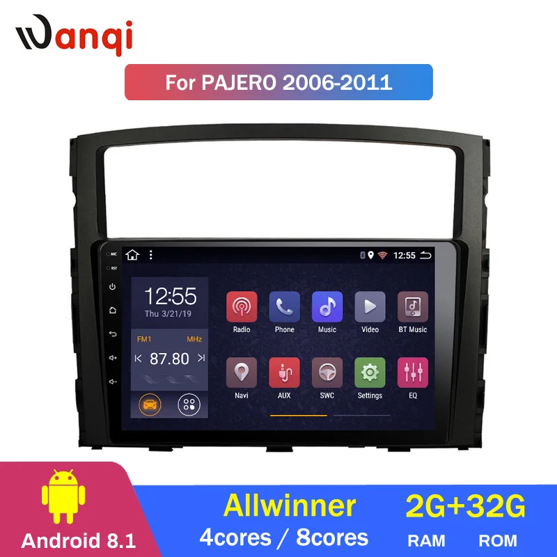 

8 cores(T8) 9 inch Android 8.1 car multimedia system For Mitsubishi Outlander 2006-2012 gps navigation support RDS