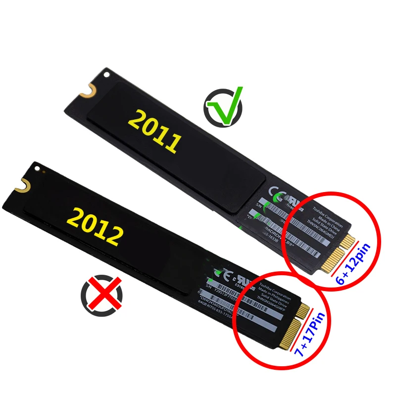  50PCS M.2 NGFF SSD zu A1369 A1370 Adapter für 2010 2011 MacBook Air M2 SSD Konverter Karte Unterstü