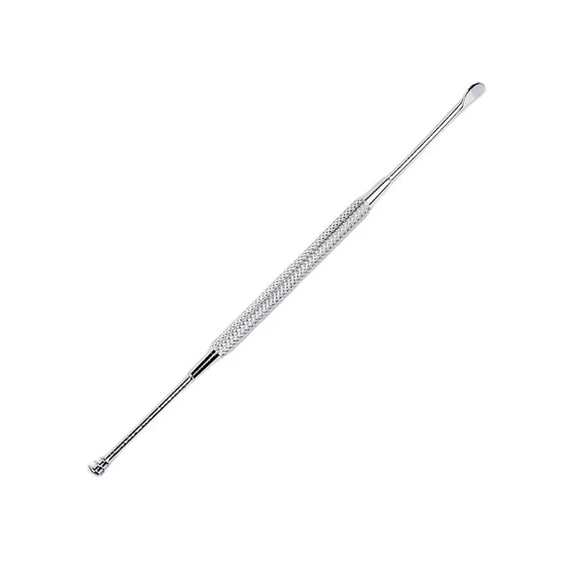 Portable Ear Cleaner Set Ear Cleaning Spiral Earpick Ear Wax Remover Ear Curette Spiral Ear Spoon Earpick Set Ear Cleaning Tools silver-01
