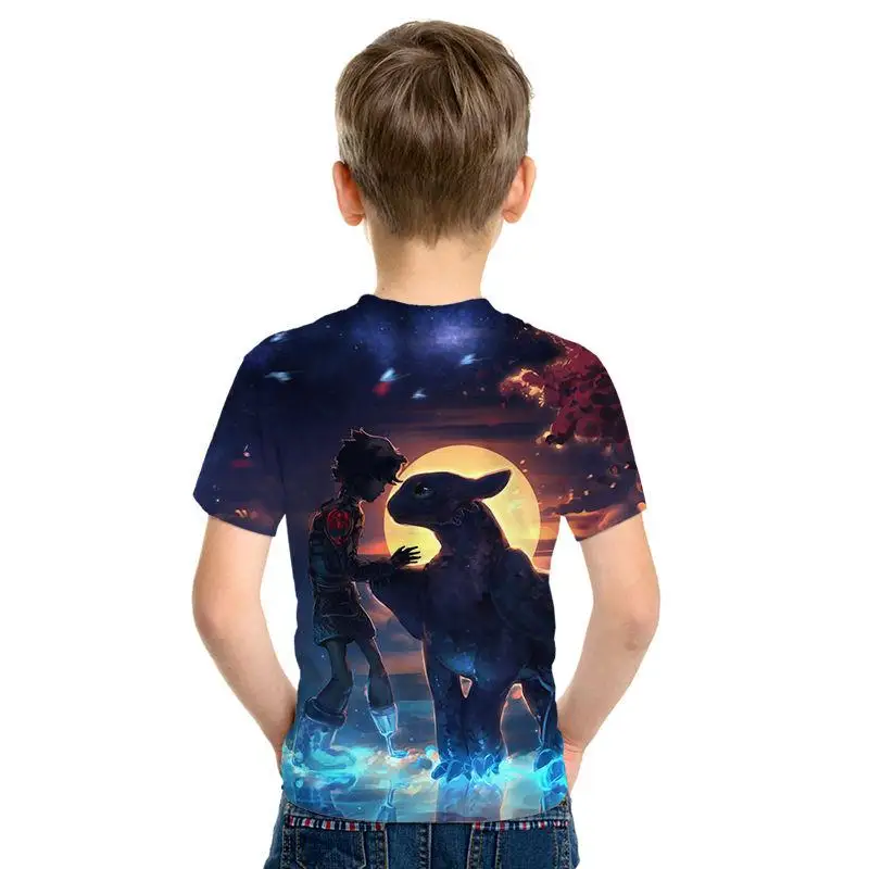 Футболка «Как приручить дракона» футболка с 3d принтом для мальчиков и девочек детская летняя тонкая футболка с короткими рукавами
