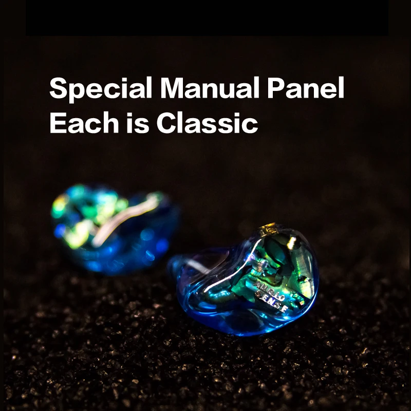 AUDIOSENSE DT100 HiFi Stereo Knowles Single Balanced Armature Earphones IEMs with Detachable MMCX Cable 3D Printing Resin Shell 3