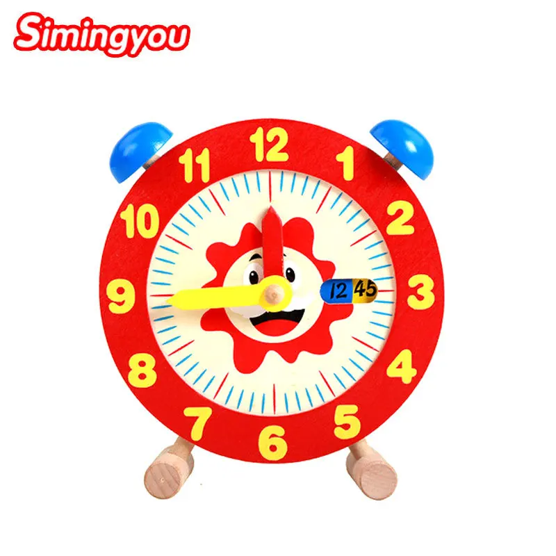 Simingyou модели головоломки Животное Мультфильм образовательная игрушка для детей цифровые деревянные часы бисером для развлечения C20 дропшиппинг