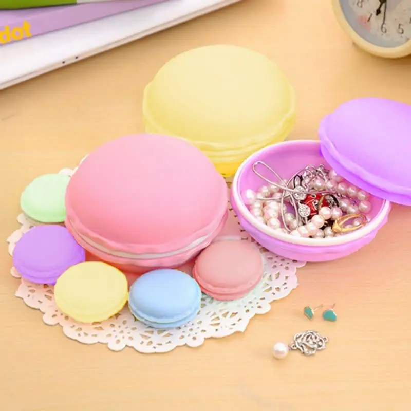 Creative Storage Box Candy Color Macarons Jewelry Wedding Engage Ring Earrings Necklace Bracelet Display Gift Holder | Дом и сад