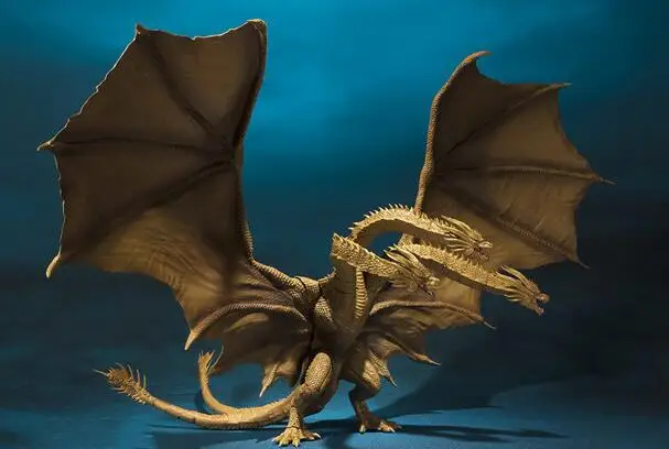 Новая версия фильма Gojira 3 головы золотой дракон король суставов подвижная ПВХ фигурка Коллекционная модель игрушки