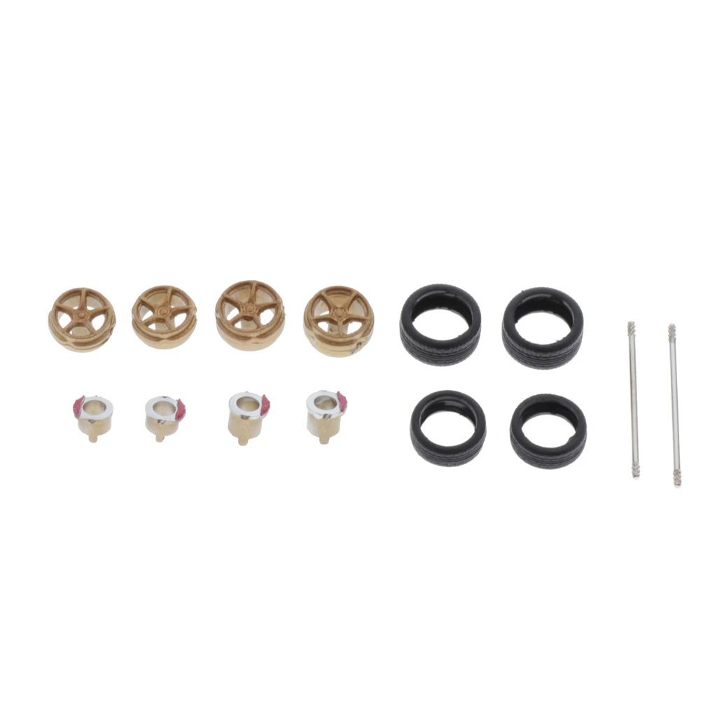 4Pcs 1:64 Model Car Wheel Tire for Tomica Hotwheels Vehicles Spare Parts
