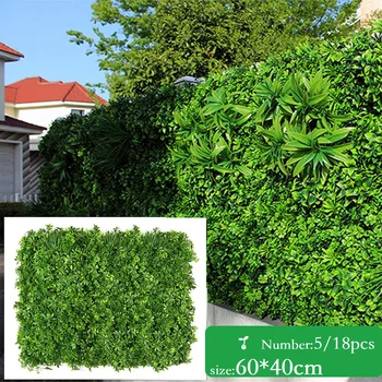

Artificial Vertical Garden 60x40 Hedge Green Wall Grass Greenery Garden Fence-UV Garden Balcony Privacy Screen Backdrop