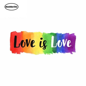 

HotMeiNi 13cm x 4.7cm for Love Is Love Gay LGBT Car Stickers Sunscreen Vinyl JDM Bumper Trunk Truck Graphics Fine Decal