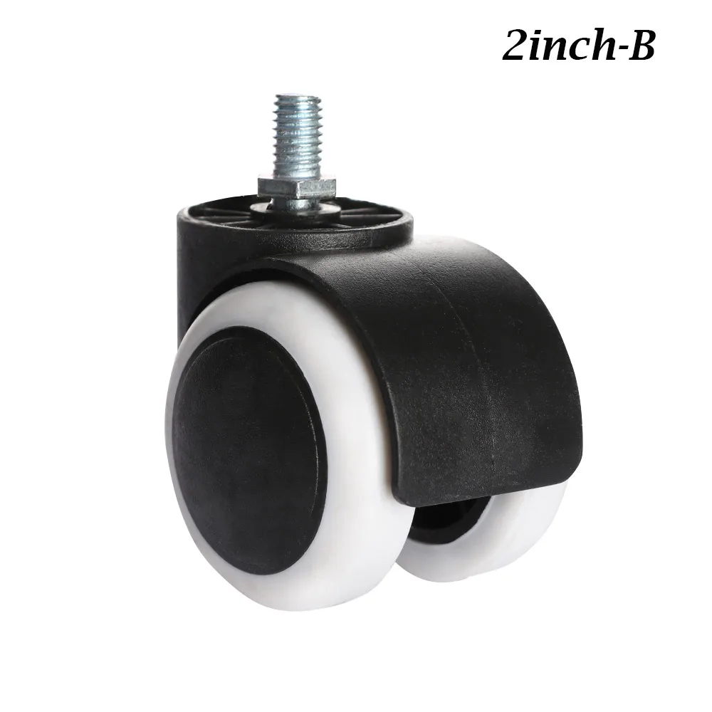 2" Universal Casters Furniture Wheels Computer Office Chair Replacement Caster Hard Floor Sound Dampening Swivel chair supplies - Цвет: 2inch-B