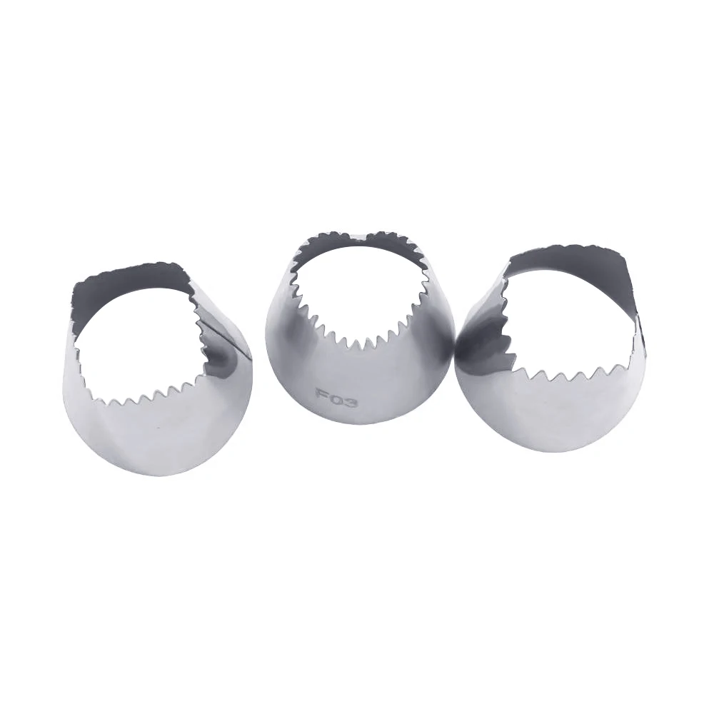 3PCS Heart Shape Big Nozzles For Cake Cream Piping Tips Square Nozzles Icing Piping Cookie Cupcake Cake Decorating Tips cake decorating tip set
