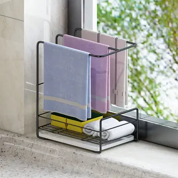 

Wall Hangers Kitchen Supplies mo bu jia Sponge Water Draining Sink Sink Dishcloth Storage Useful Product Free Punched Storage Sh