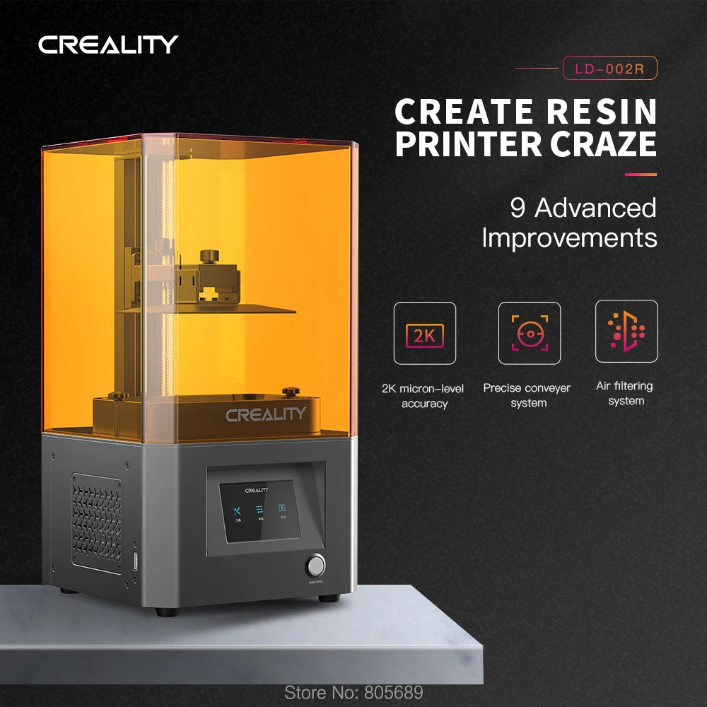 3D Print Machine LD-002 3.5 inch color touch screen high speed LCD 3d printer with photosensitive resin free shipping