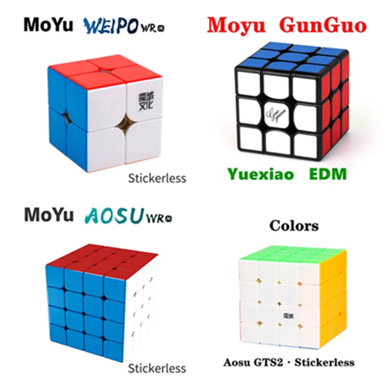 

MoYu 2x2x2 3x3x3 Magnetic Cube 4x4x4 5x5x5 6x6x6 7x7x7 Weipo M GuoGuan Aosu WR magico puzzle Aofu Aoshi M cubo magic Speed Cubes