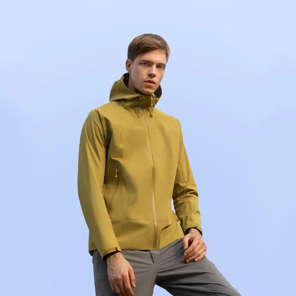 Xiaomi AMAZFIT мужская теплая куртка водонепроницаемая ветрозащитная зимняя легкая с капюшоном на молнии модная мужская уличная простая спортивная куртка - Цвет: yellow XL