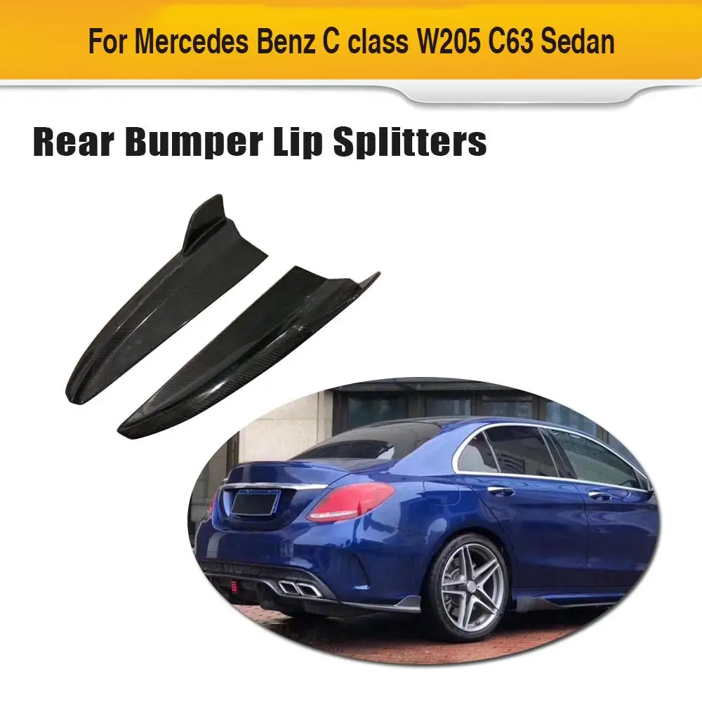 W205 Rear Bumper Splitters For Mercedes-Benz C Class W205 Sport C43 AMG Coupe Sedan- Car Rear Splitters Spoiler