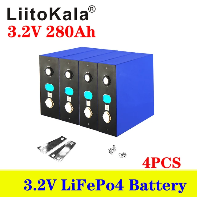 4pcs 3.2V 100Ah 280Ah LiFePO4 battery pack Lithium iron phospha DIY 12V 24V 300A Motorcycle Electric Car Solar Inverter battery 3