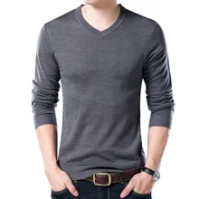 MoneRffi мужской весенний и осенний Модный повседневный Однотонный свитер с v-образным вырезом и длинным рукавом, шерстяной тонкий вязаный джемпер