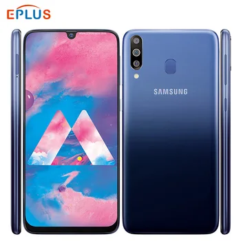 Перейти на Алиэкспресс и купить Новый оригинальный мобильный телефон Global samsung Galaxy M30 M305F/DS, 4 Гб ОЗУ, 64 Гб ПЗУ, 5000 мАч, две sim-карты, 6,4 дюйма, тройная камера, 4G, смартфон