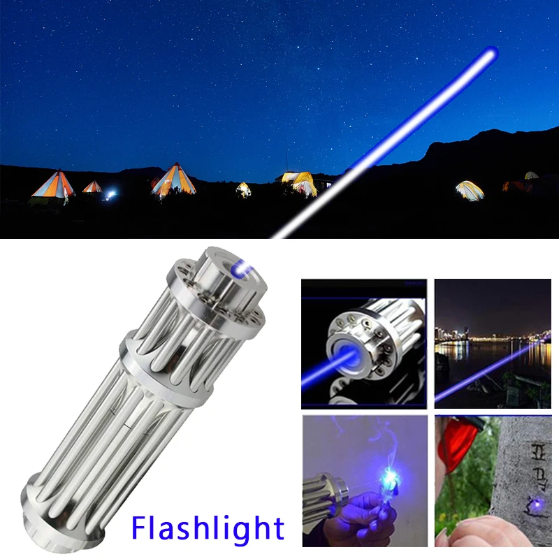

Blue Laser Pointers 450nm Laser Flashlight High Power Mini Small Portable Torch for Burning Match/Burn cigars/black Hunting