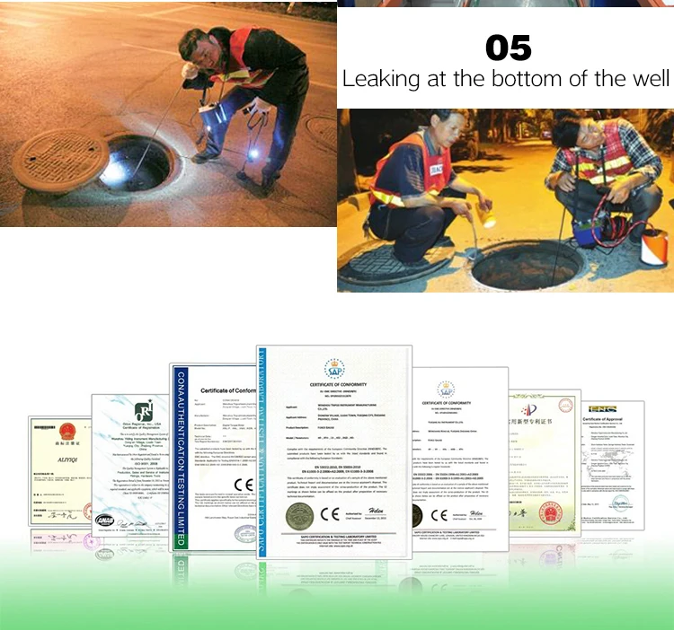 underground water detector  3 Meter Leakage test of PVC tap water pipelineWater Pipe Leakage Detector Machine  for Leak Detector