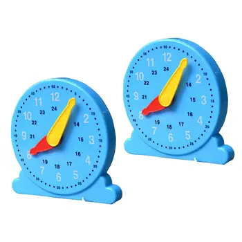 

2pcs Kids Baby Educational Clock Early Educational Toys Funny Teaching Toys Teaching Supplies Digital Clock (Can't Stand)