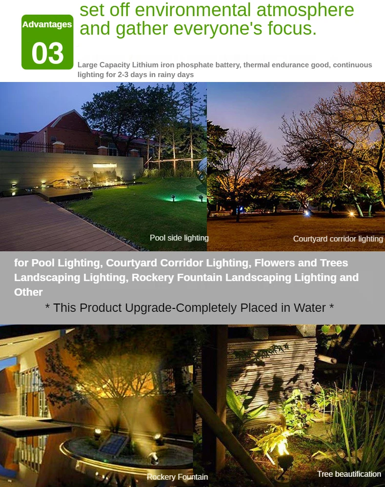 Luzes à Prova Escurecido para Jardim Lagoa Água Subaquática Submersível Fonte Luz Ip68 Paisagem Multi-cor Pode Ser Quintal Spotlight Dip68 Led 8 Luzes para lago, à prova d'água, submersível,