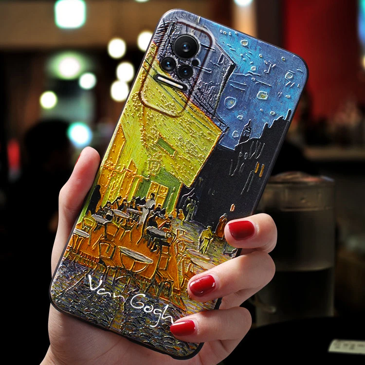 Чехол для Xiaomi Civi мягкий чехол телефона гражданский с рисунком черного кафе