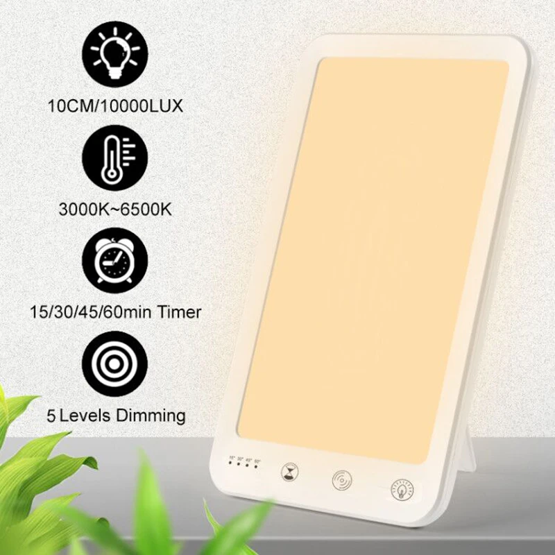 10000 Lux LED SAD Therapy Lamp 3000K-6500K 5 level dimming Light Touch Cure Seasonal Affective Disorder | Компьютеры и офис