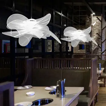 

Modern LED Acrylic Pendant Lights Nordic Coffee Store White Dinning Room Pendant Lamp Living Room Restaurant Decor Hanging Lamp