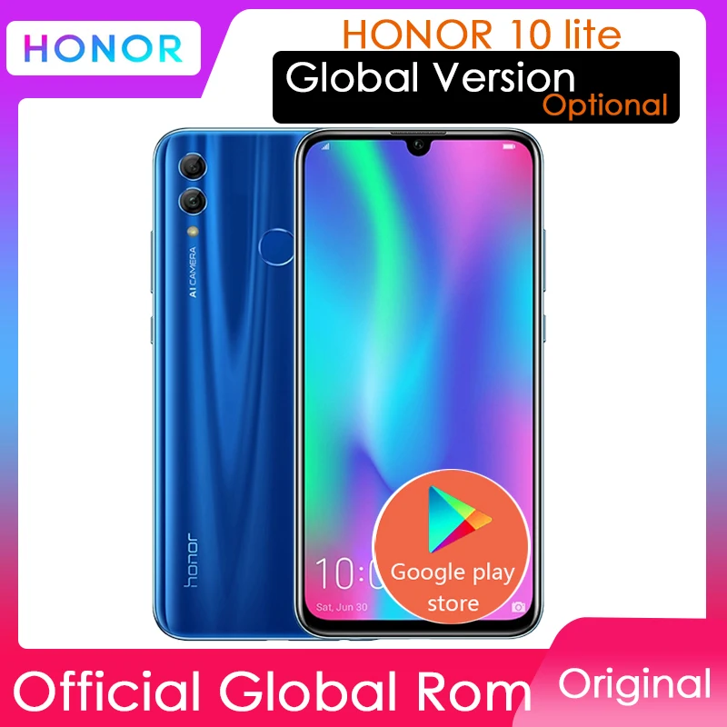 Мобильный телефон Honor 10 Lite 4G на базе Android 9.0 экран 6 21 дюйма FHD 2340х1080 двойная