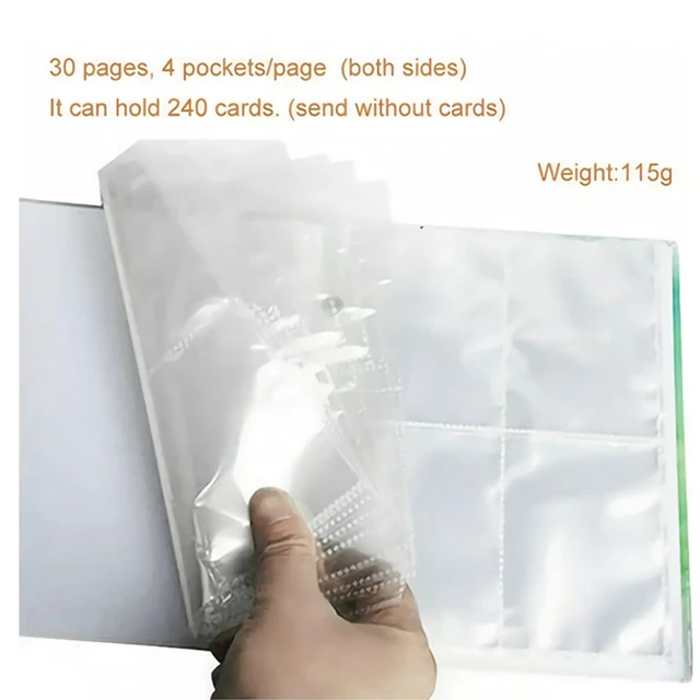 240pcs Album Pokemon Playing Game Card Holder Binder Cartoon Anime Map Card Book Folder Loaded List Collection Kids Boy Toy Gift 5