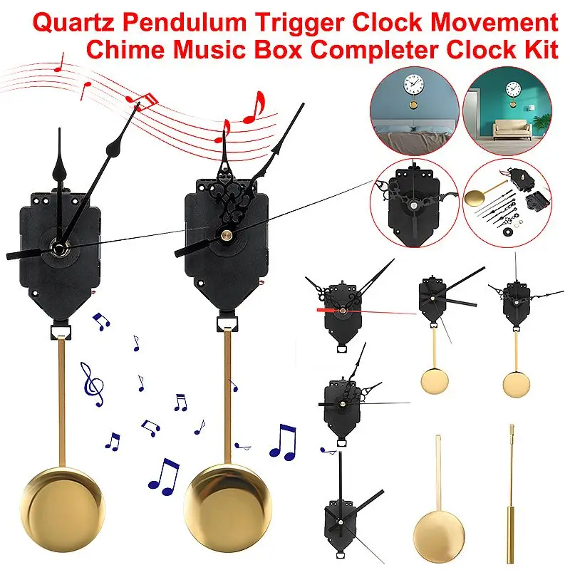 1 Set Quartz Wall Clock Pendulum Movement Mechanism Diy Hands Plus Bob