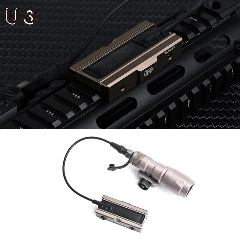 

U3 Tactical Flashlight Rat Tail Slot CNC Pocket Panel for SF Pressure Pad Hunting Scout Light Switch Fit 20mm Picatinny Rail