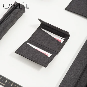 

Urallife Card Wallet Business Travel Passport Case ID Bank Card Cover Protector Invisible Magnetic Button Travel Storage Bag