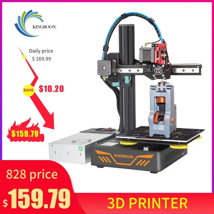 KingRoon KP3S 3D принтер модернизированная материнская плата высокая точность печати 3D Принтер Комплект TMC2225 драйвер сенсорный экран 180*180*180 мм|3D принтеры|   | АлиЭкспресс