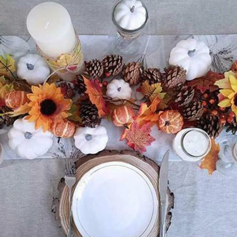 6/12 шт Хэллоуин белые Искусственные тыквы Урожай Осень День благодарения