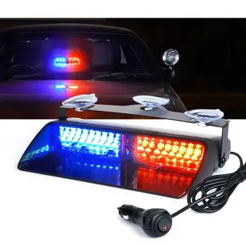 

16LED Warning Flashing Light 12V Car Truck Emergency Flasher Dash Strobe Interior Roof Dash Windshield Strobe with Suction Cups