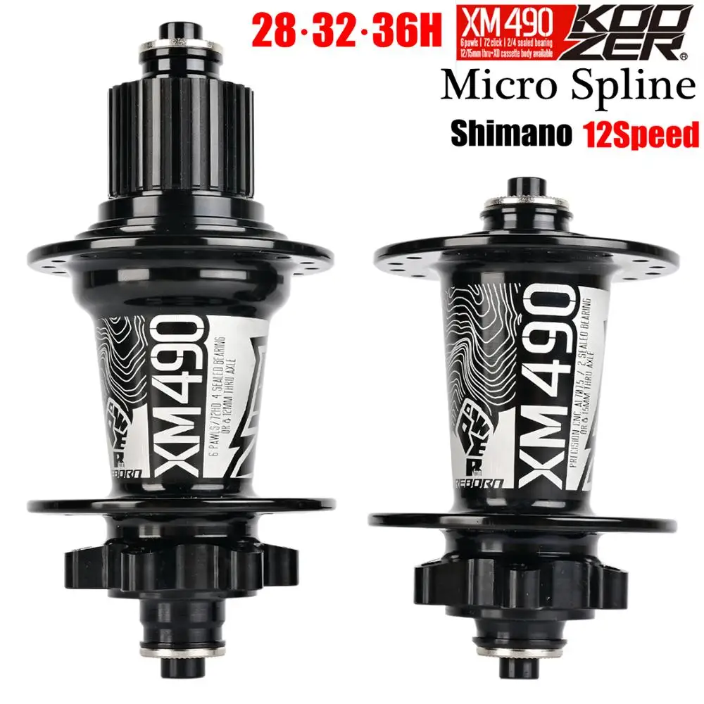 KOOZER MTB disc brake Front/Rear hub XM490 CNC Aluminum for Shimano Sram 8-11s