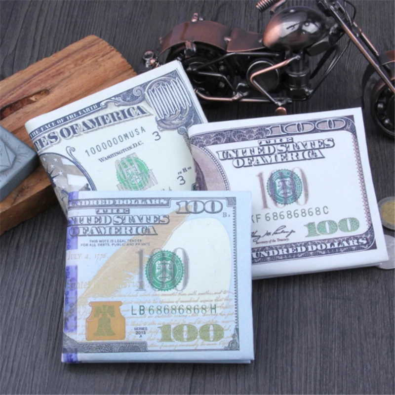 Billetera con diseño de dólar estadounidense para niños y mujeres, monedero de cuero PU, regalo para adolescentes, cartera estudiante, monedero